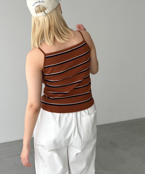 CANAL JEAN（キャナルジーン）の「El mar　ボーダーリブキャミソール（キャミソール・レディース・ベージュ/ブラウン・ONE SIZE）」の12枚目の写真