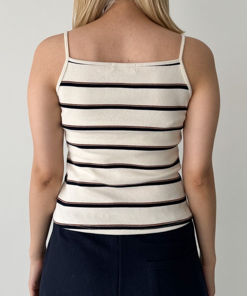 CANAL JEAN（キャナルジーン）の「El mar　ボーダーリブキャミソール（キャミソール・レディース・ベージュ/ブラウン・ONE SIZE）」の19枚目の写真