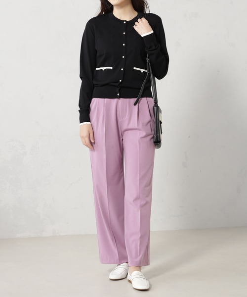 FOUND GOOD（ファウンドグッド）の「パールボタンニットカーディガン（カーディガン/ボレロ・レディース・ブラック/グリーン系5/ホワイト系5/ベージュ・S/M/L）」の3枚目の写真