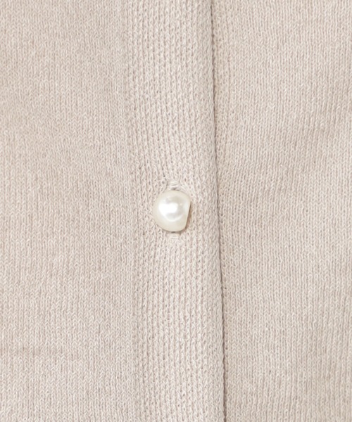 FOUND GOOD（ファウンドグッド）の「パールボタンニットカーディガン（カーディガン/ボレロ・レディース・ブラック/グリーン系5/ホワイト系5/ベージュ・S/M/L）」の15枚目の写真