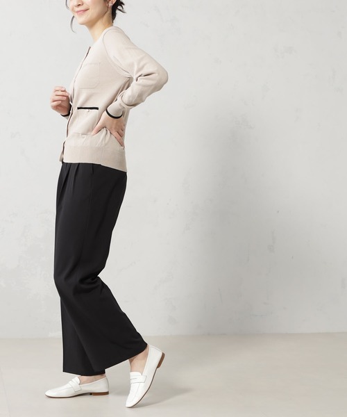 FOUND GOOD（ファウンドグッド）の「パールボタンニットカーディガン（カーディガン/ボレロ・レディース・ブラック/グリーン系5/ホワイト系5/ベージュ・S/M/L）」の16枚目の写真