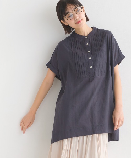 OMNES（オムネス）の「コットンドビータックフレンチスリーブブラウス（シャツ/ブラウス・レディース・ホワイト/ベージュ/ブラウン/チャコール・FREE）」の16枚目の写真