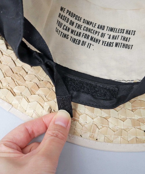 ReqHatter（レックハッター）の「クワイ ミドルブリム カンカン帽（ハット・メンズ・ベージュ・FREE）」の13枚目の写真