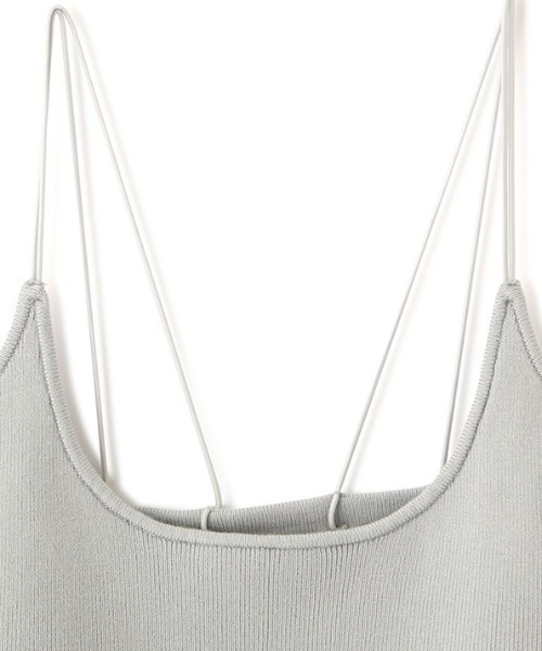 ETRE TOKYO（エトレトウキョウ）の「DEPENDRE Wストラップニットキャミ（キャミソール・レディース・ブラック/ホワイト/ライトグレー・FREE）」の15枚目の写真