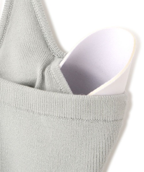 ETRE TOKYO（エトレトウキョウ）の「DEPENDRE Wストラップニットキャミ（キャミソール・レディース・ブラック/ホワイト/ライトグレー・FREE）」の19枚目の写真