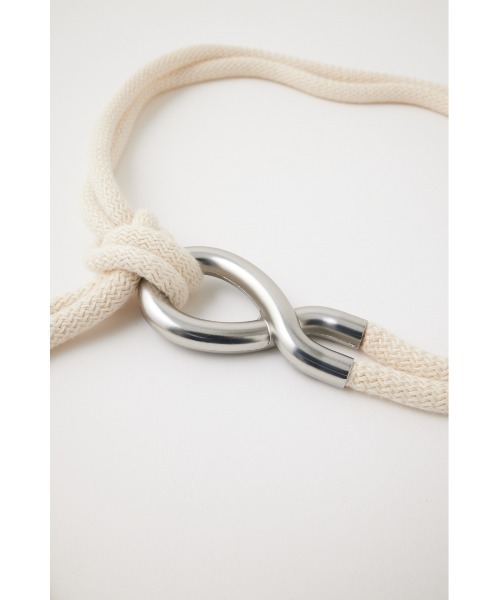 MOUSSY(マウジー)の「BUCKLE ROPE ベルト(ベルト・レディース・アイボリー・FREE)」の3枚目の写真