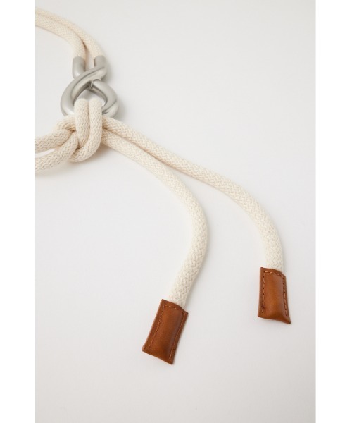 MOUSSY(マウジー)の「BUCKLE ROPE ベルト(ベルト・レディース・アイボリー・FREE)」の4枚目の写真