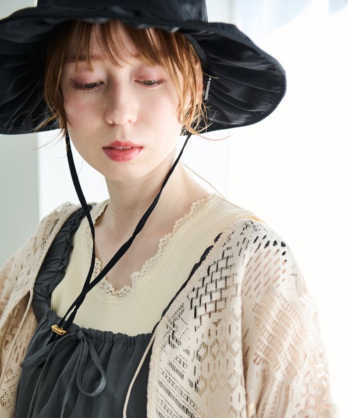 Crisp（クリスプ）の「UVコードフリルハット（ハット・レディース・ブラック/アイボリー・FREE）」の17枚目の写真