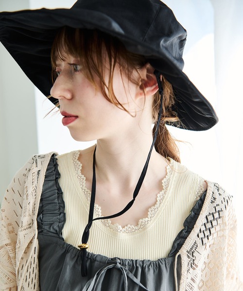 Crisp（クリスプ）の「UVコードフリルハット（ハット・レディース・ブラック/アイボリー・FREE）」の16枚目の写真