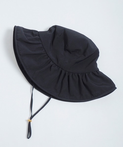 Crisp（クリスプ）の「UVコードフリルハット（ハット・レディース・ブラック/アイボリー・FREE）」の14枚目の写真