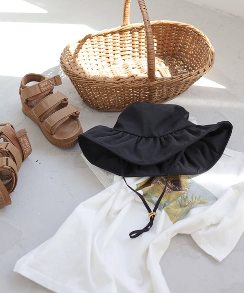 Crisp（クリスプ）の「UVコードフリルハット（ハット・レディース・ブラック/アイボリー・FREE）」の15枚目の写真