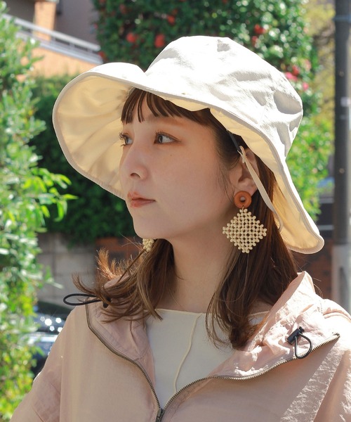 Crisp（クリスプ）の「UVコードフリルハット（ハット・レディース・ブラック/アイボリー・FREE）」の18枚目の写真
