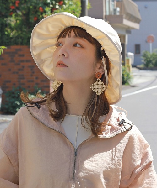 Crisp（クリスプ）の「UVコードフリルハット（ハット・レディース・ブラック/アイボリー・FREE）」の21枚目の写真