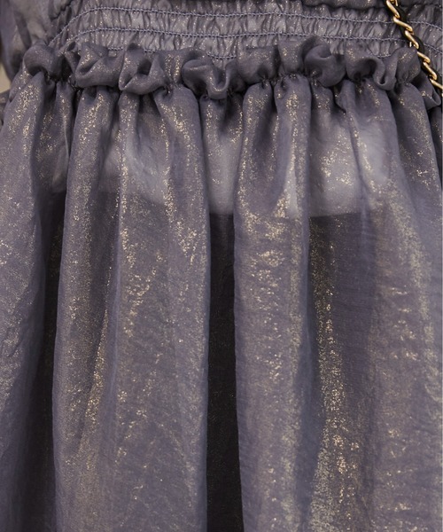 ANGIE（アンジー）の「ラメ シアー キャミソール ビスチェ（キャミソール・レディース・ライトグレー/ダークグレー・FREE）」の12枚目の写真