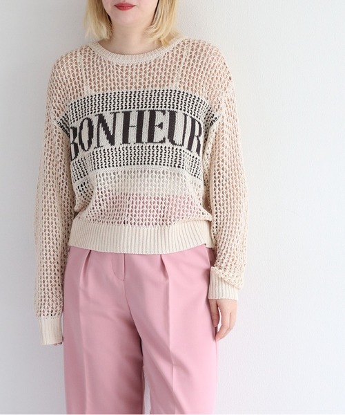 cepo（セポ）の「バックロゴメッシュカーディガン＜２WAY＞（カーディガン/ボレロ・レディース・チャコール/ベージュ/オフホワイト・M）」の4枚目の写真