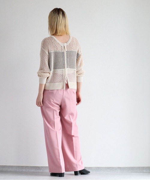 cepo（セポ）の「バックロゴメッシュカーディガン＜２WAY＞（カーディガン/ボレロ・レディース・チャコール/ベージュ/オフホワイト・M）」の11枚目の写真