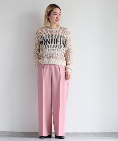 cepo（セポ）の「バックロゴメッシュカーディガン＜２WAY＞（カーディガン/ボレロ・レディース・チャコール/ベージュ/オフホワイト・M）」の9枚目の写真