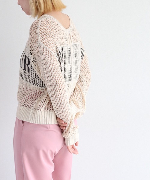 cepo（セポ）の「バックロゴメッシュカーディガン＜２WAY＞（カーディガン/ボレロ・レディース・チャコール/ベージュ/オフホワイト・M）」の8枚目の写真