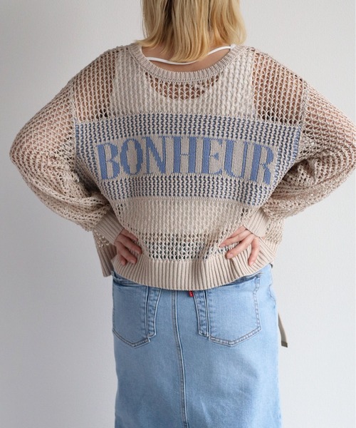 セール】バックロゴメッシュカーディガン＜2WAY＞（カーディガン