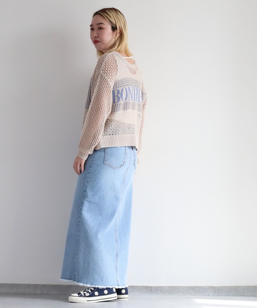 cepo（セポ）の「バックロゴメッシュカーディガン＜２WAY＞（カーディガン/ボレロ・レディース・チャコール/ベージュ/オフホワイト・M）」の21枚目の写真