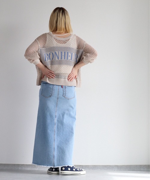 cepo（セポ）の「バックロゴメッシュカーディガン＜２WAY＞（カーディガン/ボレロ・レディース・チャコール/ベージュ/オフホワイト・M）」の22枚目の写真