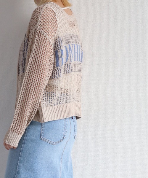 cepo（セポ）の「バックロゴメッシュカーディガン＜２WAY＞（カーディガン/ボレロ・レディース・チャコール/ベージュ/オフホワイト・M）」の18枚目の写真