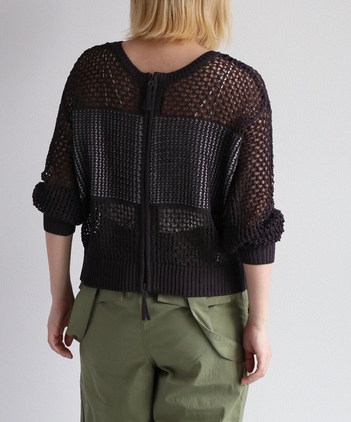 セール】バックロゴメッシュカーディガン＜2WAY＞（カーディガン