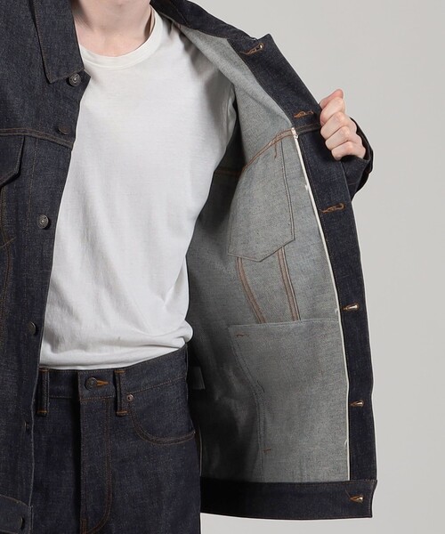 EDITION（エディション）の「ヴィンテージデニム オーバーサイズドジャケット（デニムジャケット・メンズ・ネイビー・S/M）」の6枚目の写真