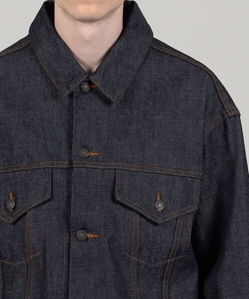 EDITION（エディション）の「ヴィンテージデニム オーバーサイズドジャケット（デニムジャケット・メンズ・ネイビー・S/M）」の7枚目の写真