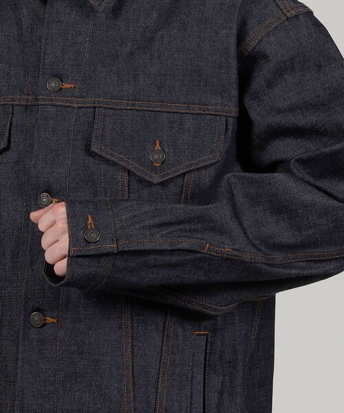 EDITION（エディション）の「ヴィンテージデニム オーバーサイズドジャケット（デニムジャケット・メンズ・ネイビー・S/M）」の8枚目の写真
