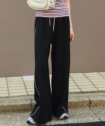 MAISON SPECIAL | Side Line Pique Knitting Wide Pants/サイドラインカノコワイドパンツ【MAISON SPECIAL/メゾンスペシャル】(その他パンツ)