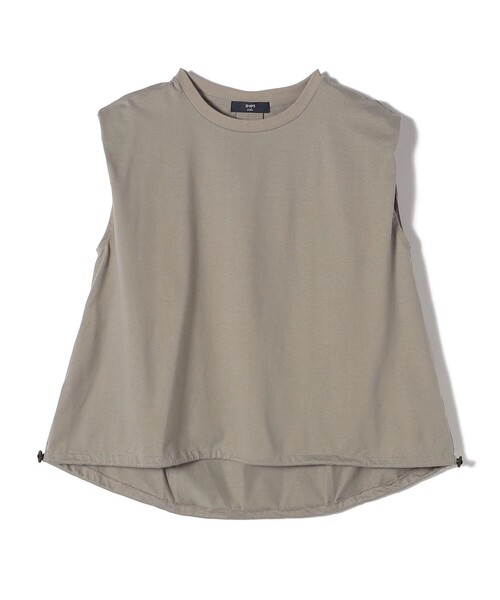 SHIPS Colors(シップス カラーズ)の「SHIPS Colors:〈洗濯機可能〉ドロスト タンクトップ(Tシャツ/カットソー・レディース・オフホワイト/ナチュラル/カーキ/ブラック/オリーブ・ONE SIZE)」の5枚目の写真