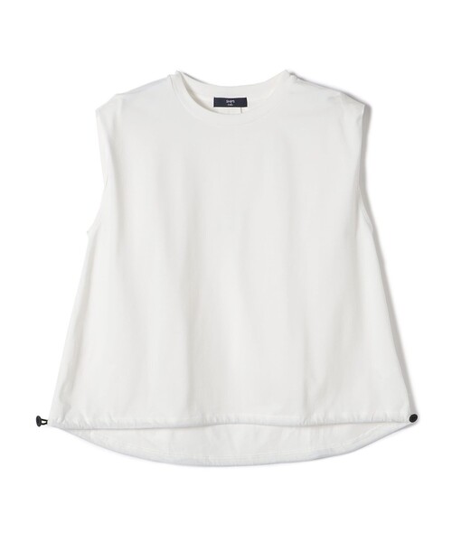 SHIPS Colors(シップス カラーズ)の「SHIPS Colors:〈洗濯機可能〉ドロスト タンクトップ(Tシャツ/カットソー・レディース・オフホワイト/ナチュラル/カーキ/ブラック/オリーブ・ONE SIZE)」の6枚目の写真