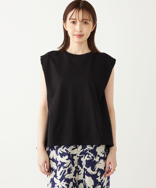 SHIPS Colors(シップス カラーズ)の「SHIPS Colors:〈洗濯機可能〉ドロスト タンクトップ(Tシャツ/カットソー・レディース・オフホワイト/ナチュラル/カーキ/ブラック/オリーブ・ONE SIZE)」の20枚目の写真