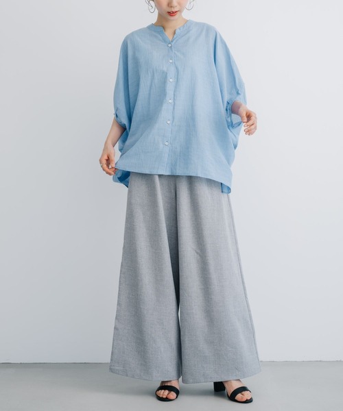 refinedworks(リファインドワークス)の「【refinedworks】 リラクシーな履き心地!スラブイージーパンツ(その他パンツ・レディース・グレー/オリーブ/ベージュ・FREE)」の7枚目の写真
