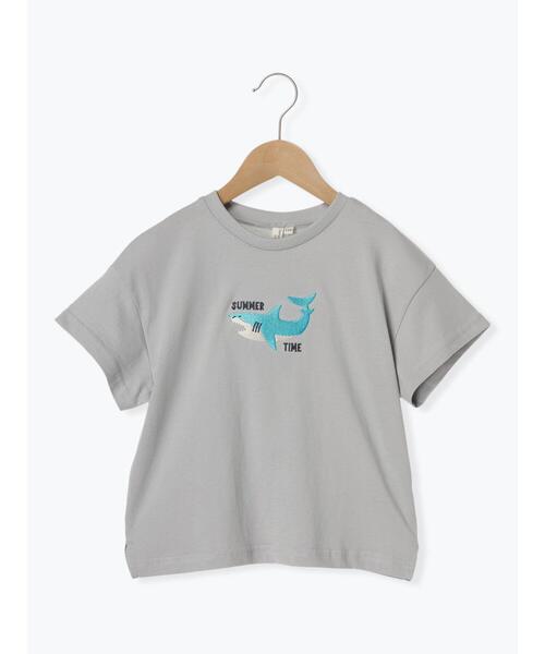 Samansa Mos2 Lagom（サマンサモスモスラーゴム）の「サメ刺繍Tシャツ