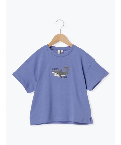 Samansa Mos2 Lagom（サマンサモスモスラーゴム）の「サメ刺繍Tシャツ