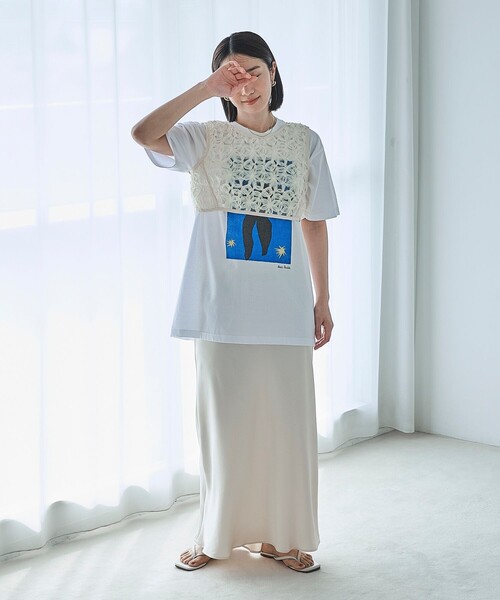 FREAK'S STORE（フリークスストア）の「FREAK’S STORE/フリークスストア The Yarn.  バテンレースベスト（ベスト・レディース・ブラック/オフホワイト・ﾌﾘ-）」の8枚目の写真
