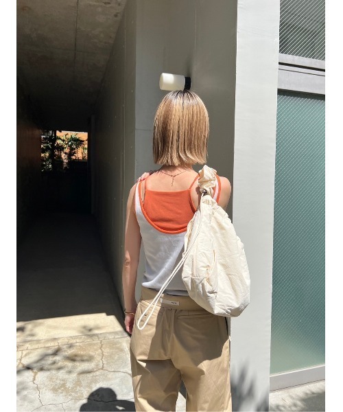 BLACK BY MOUSSY（ブラックバイマウジー）の「3way gusset bag(3ウェイガセットバック)（ショルダーバッグ・レディース・ブラック/オフホワイト/ライトグリーン・FREE）」の7枚目の写真