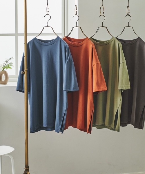 CHAN ME(チャンミ)の「汗ジミ防止ビッグシルエットTシャツ(Tシャツ/カットソー・レディース・チャコールグレー/カーキ/テラコッタ/ブルー・MEDIUM/LARGE/X-LARGE)」の20枚目の写真