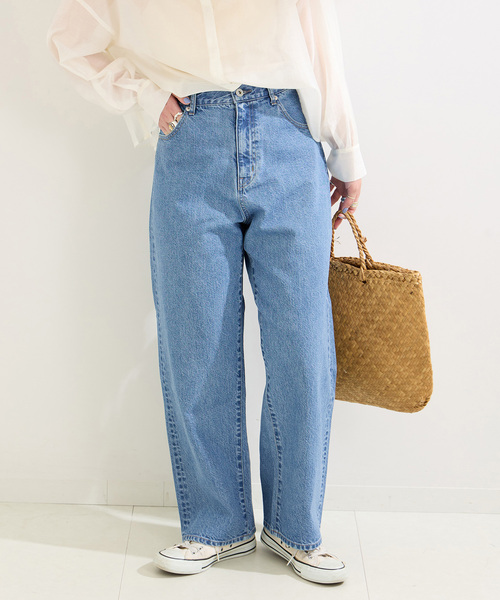 B.C STOCK（ベーセーストック）の「《追加》ミッドライズカーブ5ポケット JEAN（デニムパンツ・レディース・ブルー/ブラック/ホワイト・MEDIUM/SMALL）」の3枚目の写真