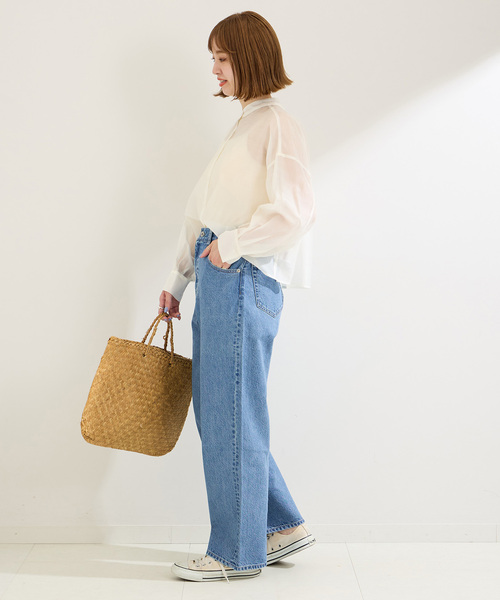 B.C STOCK（ベーセーストック）の「《追加》ミッドライズカーブ5ポケット JEAN（デニムパンツ・レディース・ブルー/ブラック/ホワイト・MEDIUM/SMALL）」の14枚目の写真