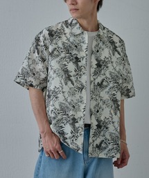 COLONY 2139 | アーティフラワーリネンタッチ半袖シャツ(シャツ/ブラウス)
