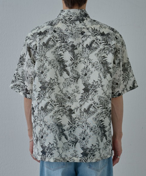 COLONY 2139（コロニートゥーワンスリーナイン）の「アーティフラワーリネンタッチ半袖シャツ（シャツ/ブラウス・メンズ・ブラック/ホワイト・MEDIUM/LARGE）」の21枚目の写真