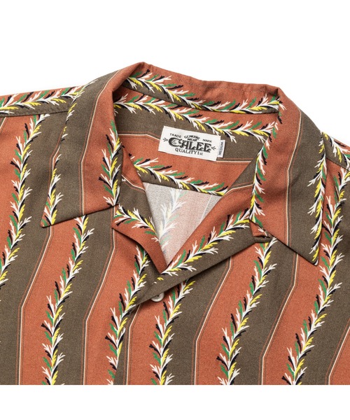 CALEE(キャリー)の「R/P ZIGZAG STRIPE SH(シャツ/ブラウス・メンズ・ネイビー/ブラウン・MEDIUM/LARGE/X-LARGE/SMALL)」の4枚目の写真
