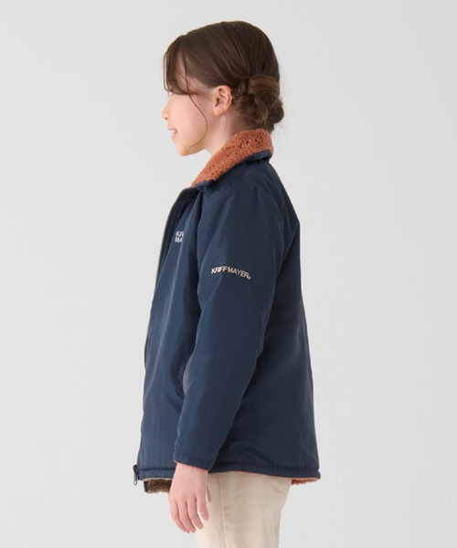 KRIFF MAYER Kid's Collection（クリフメイヤーキッズコレクション）の「【リバーシブル】ひっくりスタンドジャケット（ブルゾン・キッズ・ダークグリーン/グレイッシュベージュ/チャコール/ネイビー・160/150/140/130/120/170）」の12枚目の写真