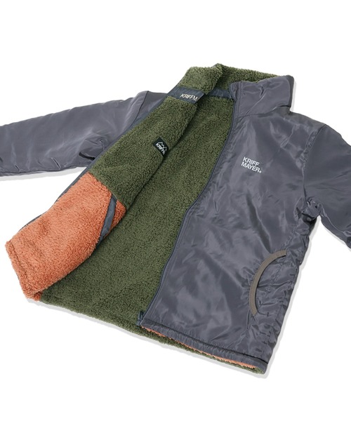 KRIFF MAYER Kid's Collection（クリフメイヤーキッズコレクション）の「【リバーシブル】ひっくりスタンドジャケット（ブルゾン・キッズ・ダークグリーン/グレイッシュベージュ/チャコール/ネイビー・160/150/140/130/120/170）」の19枚目の写真