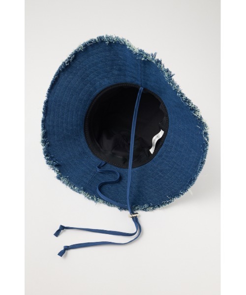 MOUSSY（マウジー）の「DENIM FRINGE SAFARI ハット（ハット・レディース・オフホワイト/ブルー・FREE）」の10枚目の写真