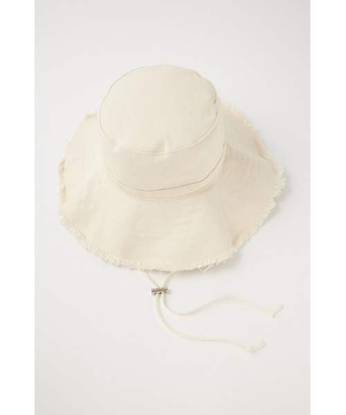 MOUSSY（マウジー）の「DENIM FRINGE SAFARI ハット（ハット・レディース・オフホワイト/ブルー・FREE）」の15枚目の写真