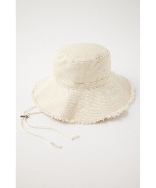 MOUSSY（マウジー）の「DENIM FRINGE SAFARI ハット（ハット・レディース・オフホワイト/ブルー・FREE）」の16枚目の写真